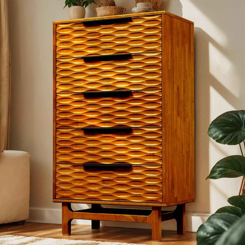 Elara Solid Wood Dresser with 5 Drawers - view 12
