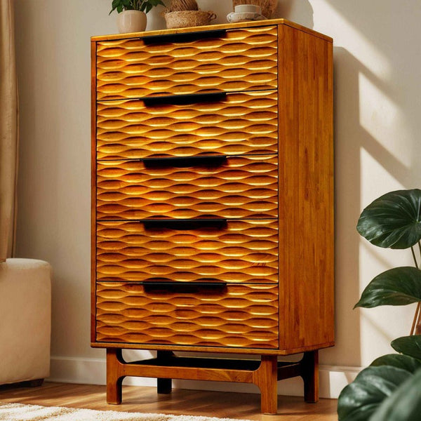 Elara Solid Wood Dresser with 5 Drawers - view 12