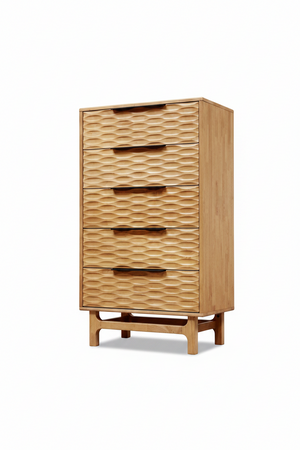 Elara Solid Wood Dresser with 5 Drawers