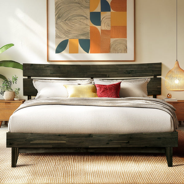 Aurora Solid Wood Bed Frame - front view