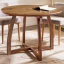 Alma 36 Inches Round Dining Table for 4, Mid-Century Modern Kitchen & Dining Room Tables - front view