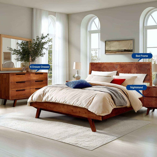 Harmony Solid Wood Dresser with 6 Drawers - view 14
