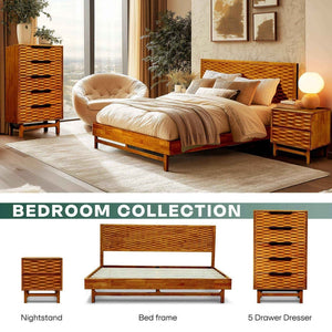Elara Solid Wood Dresser with 5 Drawers - view 18
