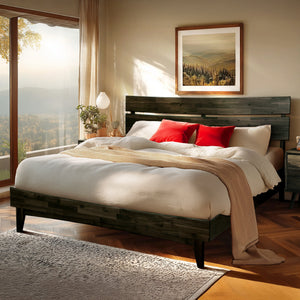 Aurora Solid Wood Bed Frame - lifestyle photo