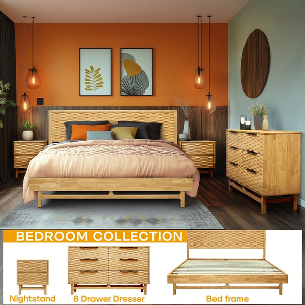 Elara Solid Wood Dresser with 6 Drawers - lifestyle photo