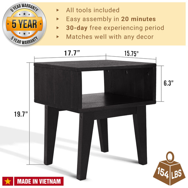 Serena Solid Wood Nightstand - view 19