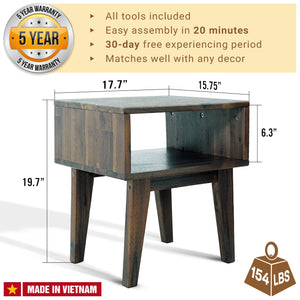 Serena Solid Wood Nightstand - view 12