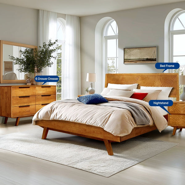 Harmony Solid Wood Dresser with 6 Drawers - view 12