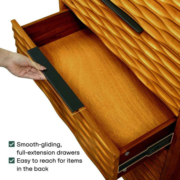 Elara Solid Wood Dresser with 5 Drawers - view 14