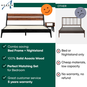 Callisto Solid Wood Bed Frame