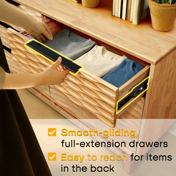 Elara Solid Wood Dresser with 6 Drawers - alternate view