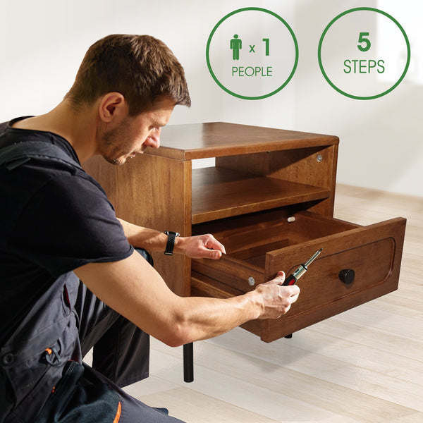Savana Solid Wood Single-Drawer Nightstand - view 13