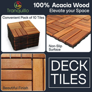 Tranquillo Solid Wood Premium Deck Tiles set 10 for Stylish Outdoor Spaces - lifestyle photo