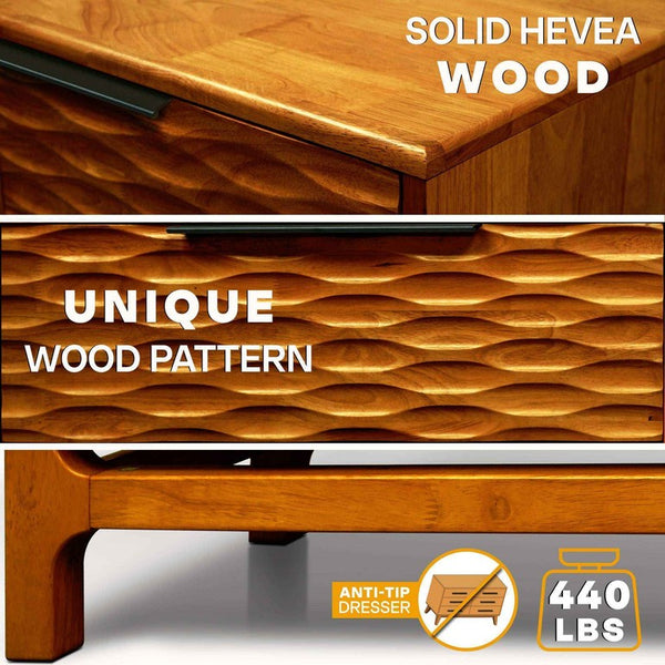 Elara Solid Wood Dresser with 5 Drawers - view 16