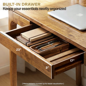 Wilma 48' Rubber Wood Desk - lifestyle photo
