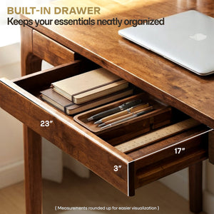 Wilma 48' Rubber Wood Desk - view 14