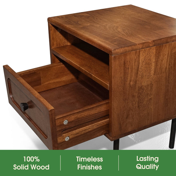 Savana Solid Wood Single-Drawer Nightstand - view 14