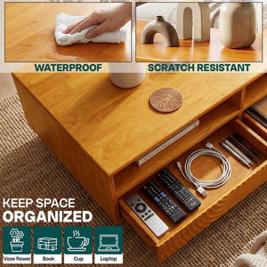 Harmony Wooden Coffee Table - close-up