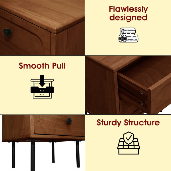 Savana Solid Wood 2-Drawer Nightstand - view 15