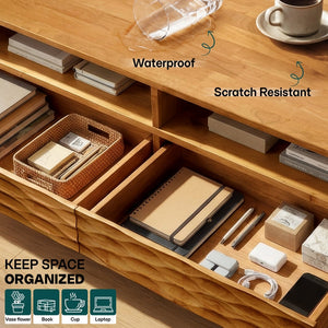 Elara Wooden Coffee Table - close-up