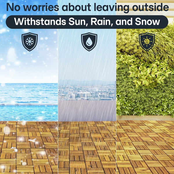 Tranquillo Solid Wood Premium Deck Tiles set 10 for Stylish Outdoor Spaces - view 15