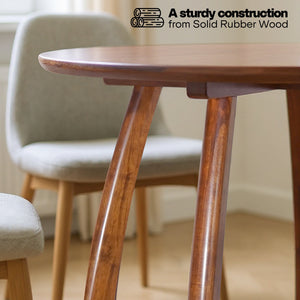 Alma 36 Inches Round Dining Table for 4, Mid-Century Modern Kitchen & Dining Room Tables - view 12