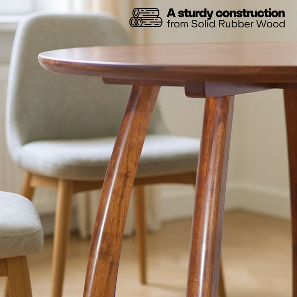 Alma 36 Inches Round Dining Table for 4, Mid-Century Modern Kitchen & Dining Room Tables - view 12