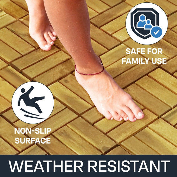 Tranquillo Solid Wood Premium Deck Tiles set 10 for Stylish Outdoor Spaces - view 11