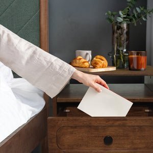 Savana Solid Wood Single-Drawer Nightstand - dimensions