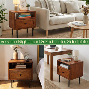 Savana Solid Wood Single-Drawer Nightstand - view 17