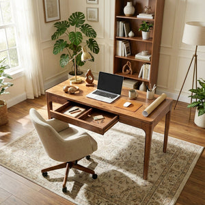 Wilma 48' Rubber Wood Desk - alternate view