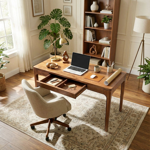 Wilma 48' Rubber Wood Desk - alternate view