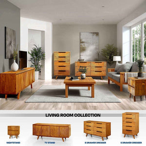 Harmony Solid Wood Dresser with 5 Drawers - view 12