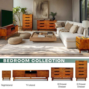 Elara Solid Wood Dresser with 5 Drawers - view 19