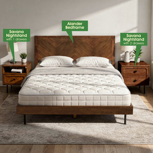 Savana Solid Wood Single-Drawer Nightstand - view 19