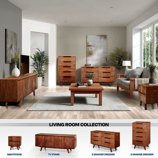 Harmony Solid Wood Dresser with 5 Drawers - view 16