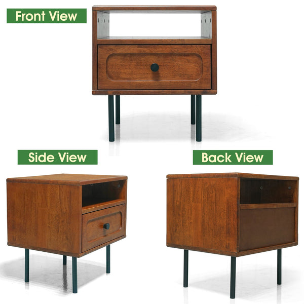 Savana Solid Wood Single-Drawer Nightstand - view 18