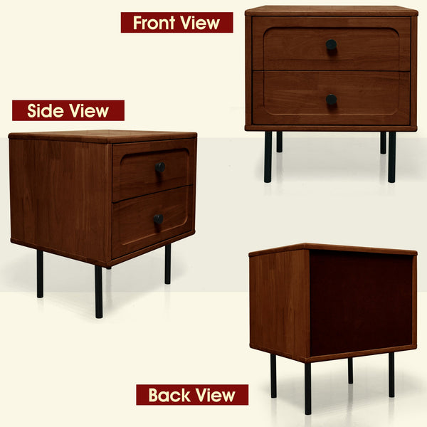 Savana Solid Wood 2-Drawer Nightstand - view 18