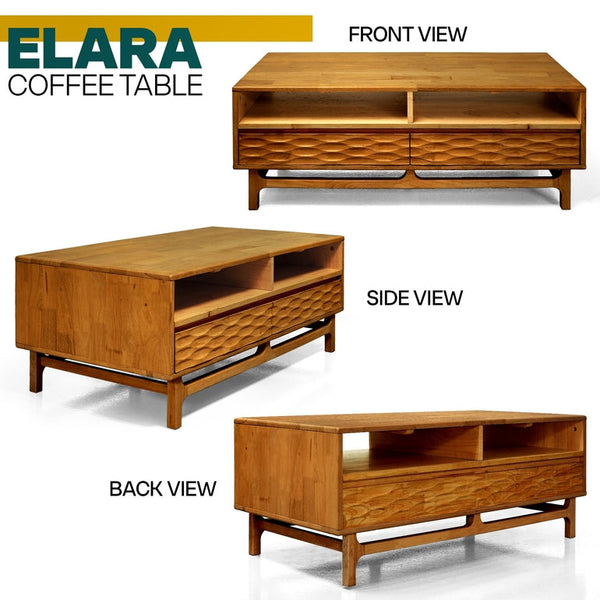 Elara Wooden Coffee Table - product view