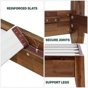 Emery Solid Wood Bed Frame - dimensions