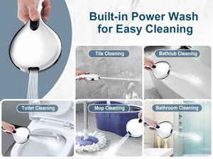 Dual Shower Head with Adjustable Extension Arm, 3-Way Diverter and Hose - product view