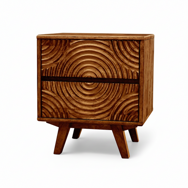 Harmony Solid Wood Nightstand - side view