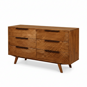 Harmony Solid Wood Dresser with 6 Drawers