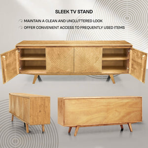 Harmony Wood TV Stand - lifestyle photo