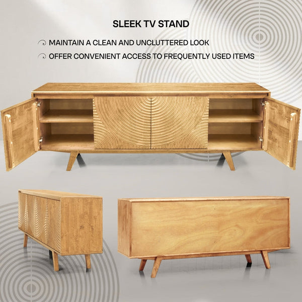 Harmony Wood TV Stand - lifestyle photo