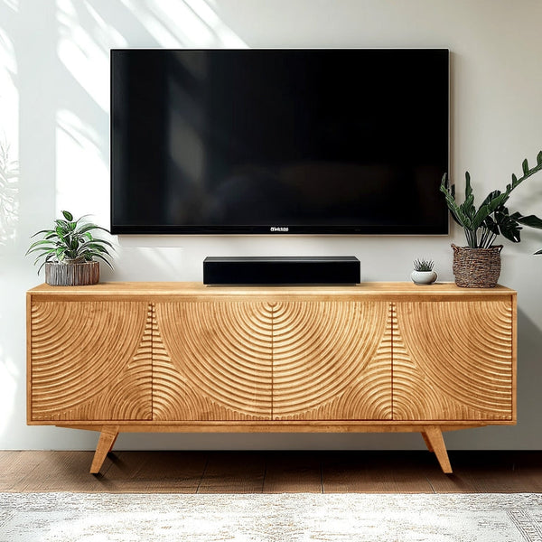 Harmony Wood TV Stand - front view