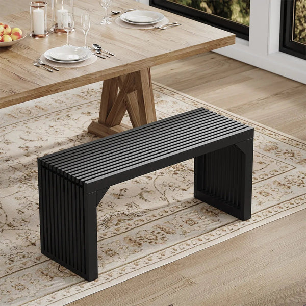 Hausvita 35" Solid Wood Pine Wooden Bench