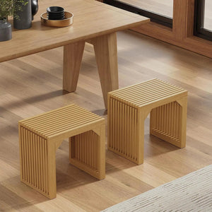 Hausvita HiKingQueens 35" Dining Bench, Indoor Wood Bench for Entryway,Living Room,Kitchen and Bedroom (Nature, Long Bench)
