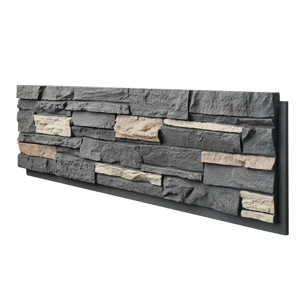 Faux Stone Wall Siding Panel, PU Stone Veneer Exterior, 46.46" x 13"