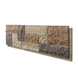 Faux Stone Wall Siding Panel, PU Stone Veneer Exterior, 46.46" x 13"